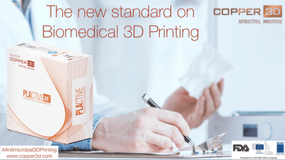 Copper 3D PLActive - Innovative Antibacterial 3D Printer PLA Filament Apple Green Color Payday Deals