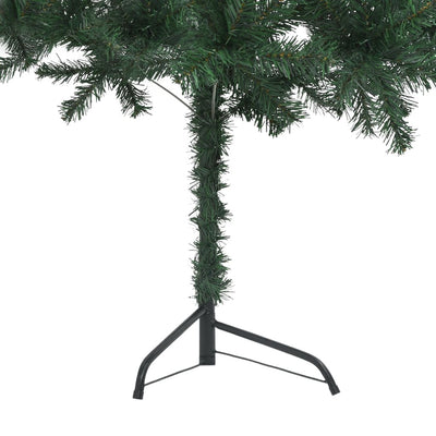 Corner Artificial Christmas Tree LEDs&Ball Set Green 240 cm PVC Payday Deals