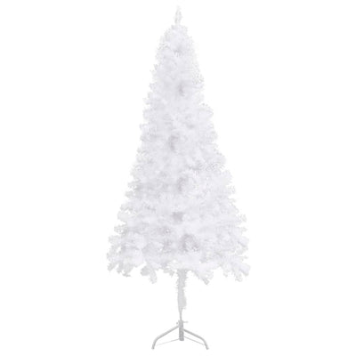 Corner Artificial Christmas Tree LEDs&Ball Set White 240 cm PVC Payday Deals