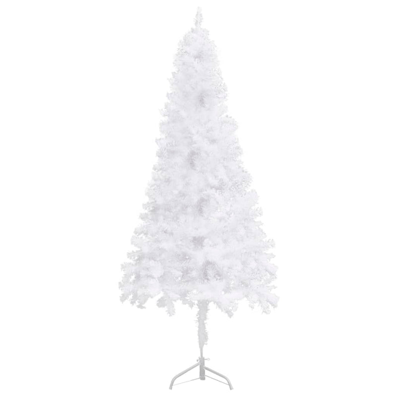 Corner Artificial Christmas Tree LEDs&Ball Set White 240 cm PVC Payday Deals