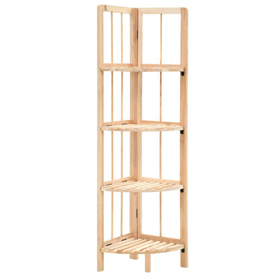 Corner Shelf Cedar Wood 27x27x110 cm