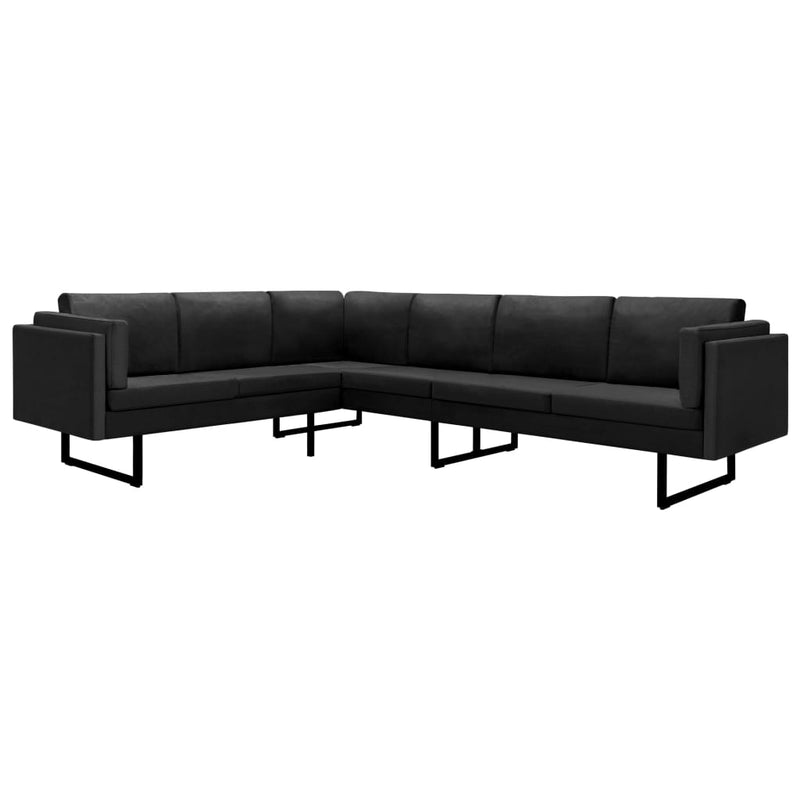 Corner Sofa Black Fabric Payday Deals