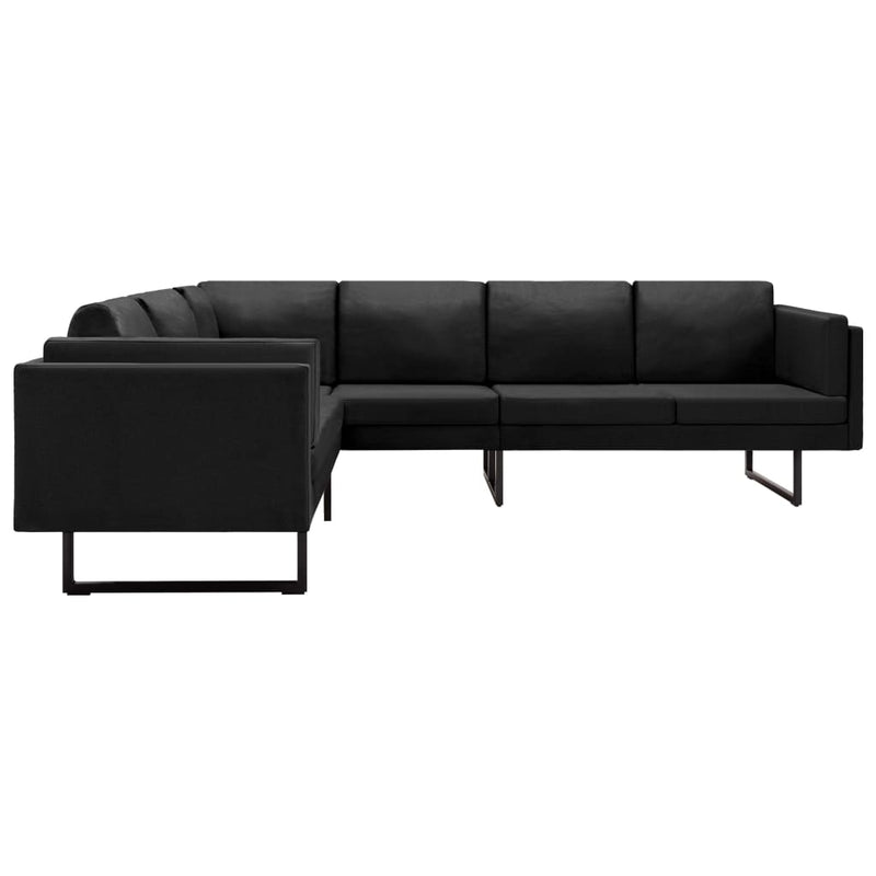 Corner Sofa Black Fabric Payday Deals