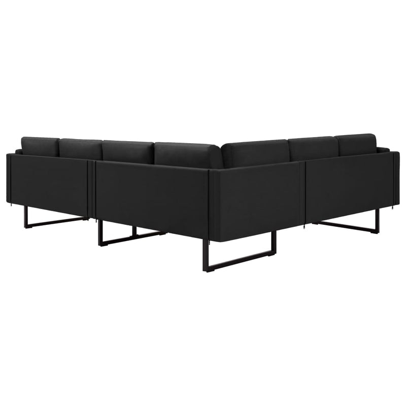 Corner Sofa Black Fabric Payday Deals