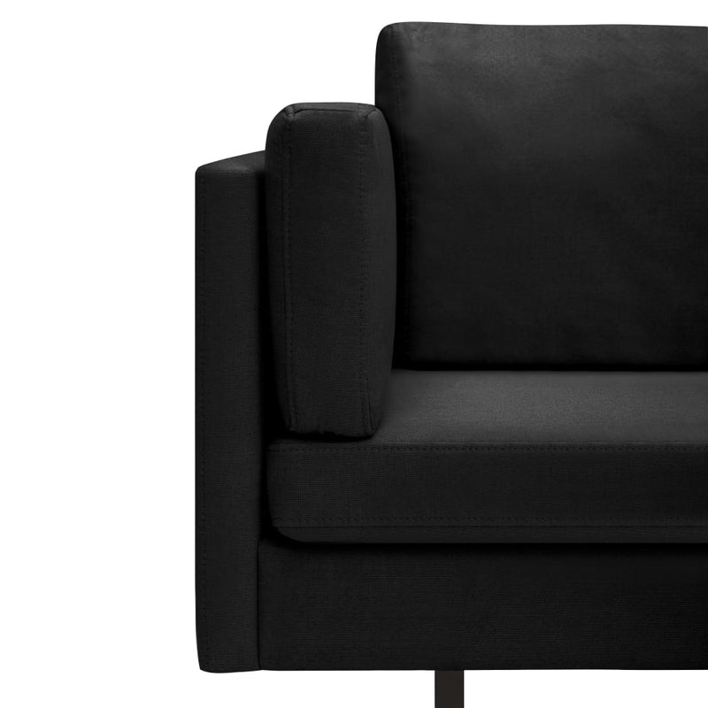 Corner Sofa Black Fabric Payday Deals