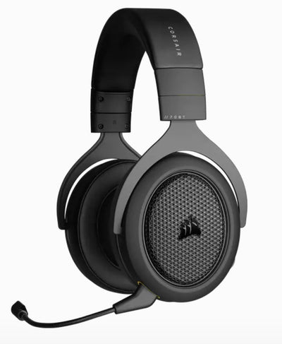 CORSAIR HS70 Wired & Bluetooth 5 for 30 Hrs, 24-bit USB Audio, Discrod 50 mm Driver Headset Black PC, XBox, Switch, PS4 and PS5 Compatible