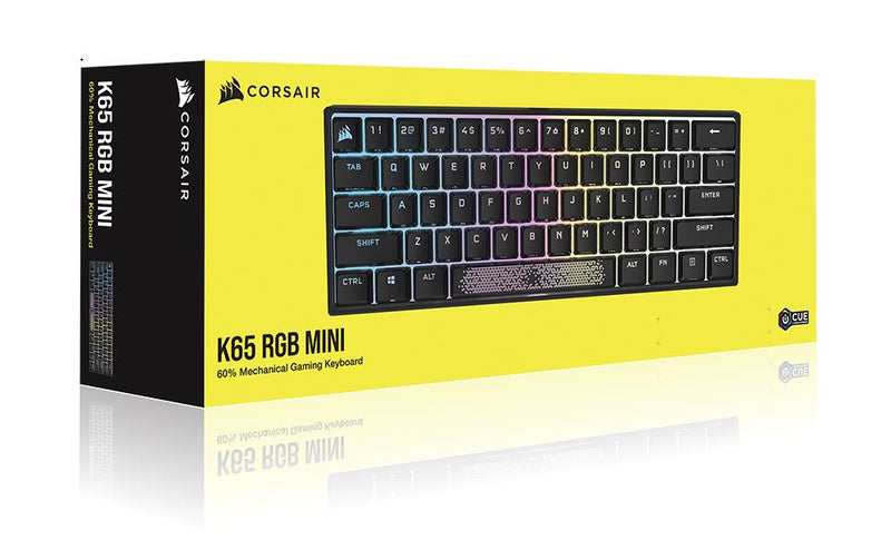 CORSAIR K65 RGB MINI 60% Mechanical Gaming Keyboard, Backlit RGB LED, CHERRY MX SPEED Keyswitches, Black - Payday Deals