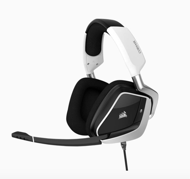 Corsair VOID Elite White USB Wired Premium Gaming Headset with 7.1 Audio, Headphone Frequency Response 20Hz - 30 kHz Payday Deals
