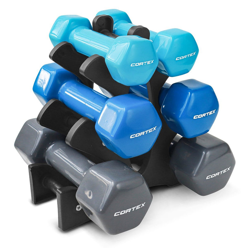 CORTEX 1kg to 3kg 3-Pair Dumbbell Set with Stand Payday Deals