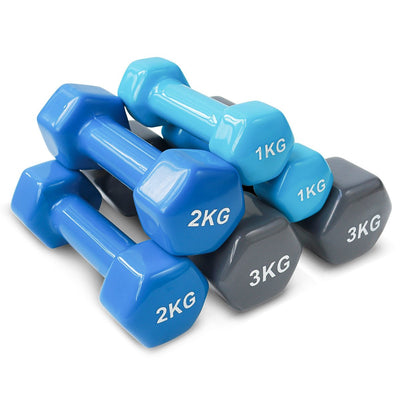 CORTEX 1kg to 3kg 3-Pair Dumbbell Set with Stand Payday Deals