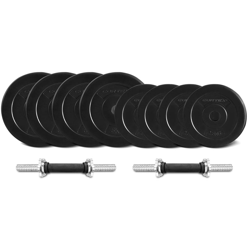 CORTEX 35kg EnduraShell Dumbbell Weight Set Payday Deals