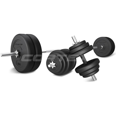 CORTEX 85kg EnduraShell Barbell & Dumbbell Weight Set Payday Deals