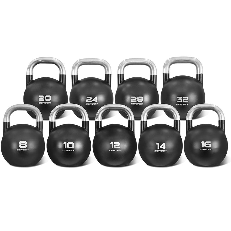 CORTEX 8kg to 32kg Commercial Steel Kettlebell V2 Package Payday Deals