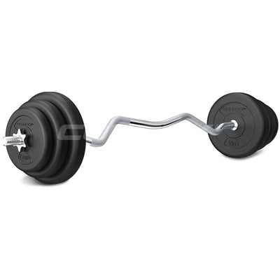 CORTEX 90kg EnduraShell Barbell Weight Set with Weight Tree Payday Deals