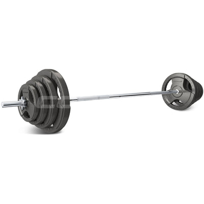 CORTEX 90kg Tri-Grip 25mm Standard Barbell Weight Set with Weight Tree Payday Deals