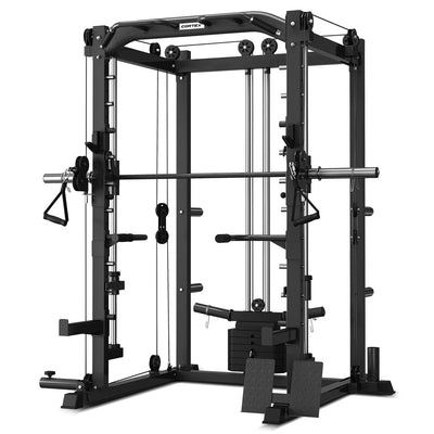 CORTEX SM-20 6-in-1 Power Rack with Smith & Cable Machine + BN-6 Bench + 130kg Olympic Bumper V2 Weight Plate & Barbell Package Payday Deals