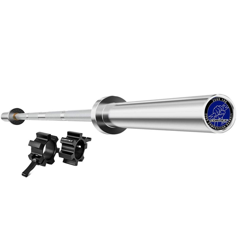 CORTEX ZEUS100 7ft 20kg Olympic Competition Barbell with Aluminium Lockjaw Collars Payday Deals
