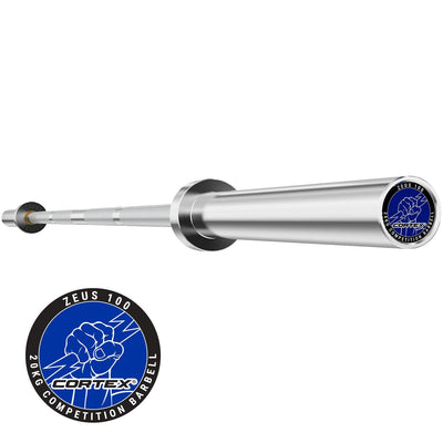 CORTEX ZEUS100 7ft 20kg Olympic Competition Barbell with Lockjaw Collars Payday Deals
