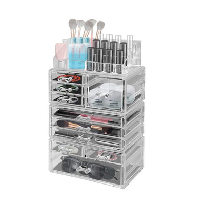 Cosmetic 10 Drawer Makeup Organizer Storage Jewellery Holder Box Acrylic Display