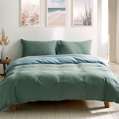 Cosy Club Duvet Cover Quilt Set Doona Cover Pillow Case Blue Lagoon KING Payday Deals