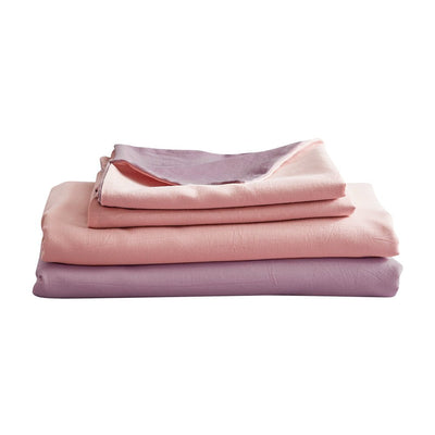 Cosy Club Sheet Set Bed Sheets 100% Cotton Queen Cover Pillow Case Pink Purple Payday Deals