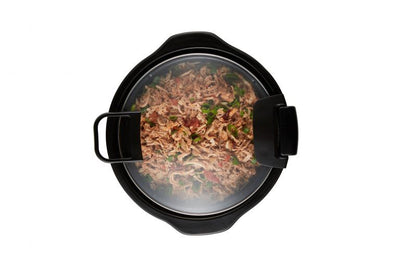 Crock Pot Slow Cooker 4.7L Hinged Lid Food Pressure Kitchen Auto Keep Warm - Black Payday Deals