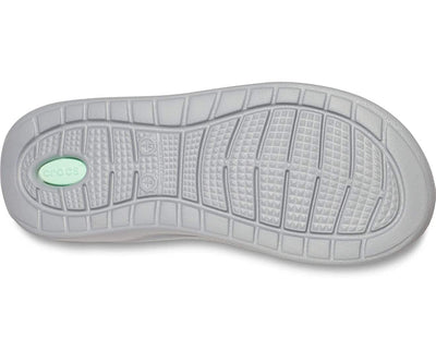 Crocs Adult LiteRide Printed Camo Flip Flops Thongs Slip On Slides - Mint/Light Grey Payday Deals