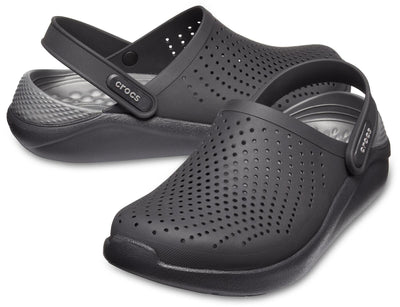 Crocs Men's LiteRide Clogs Sandals Shoes Summer Thongs Flip Flops - Black/Slate Grey Payday Deals