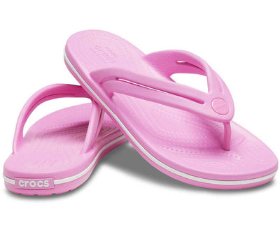 Crocs Women's Crocband Flip Lightweight Beach Wear Sandal - Rose Taffy Payday Deals