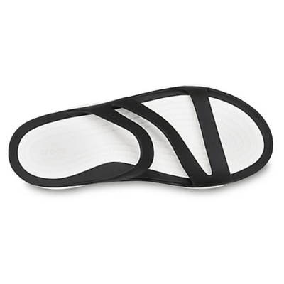 Crocs Women's Swiftwater Sandals Ladies Footwear - Black/White Payday Deals