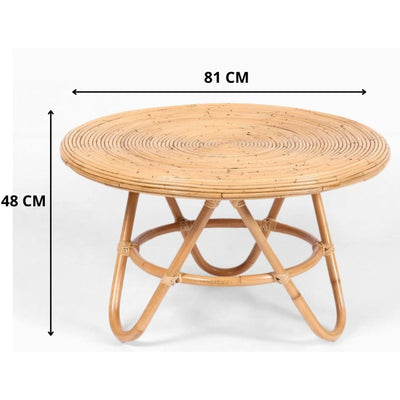 Crocus Rattan Round Coffee Table 80cm - Natural Payday Deals