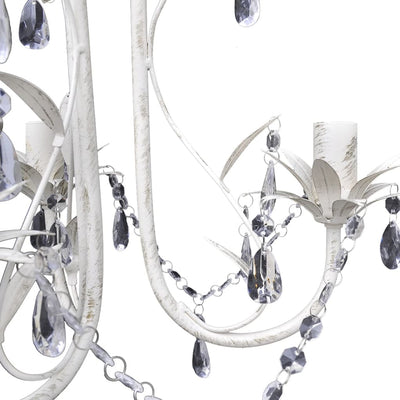 Crystal Pendant Ceiling Lamp Chandeliers 2 pcs Elegant White Payday Deals