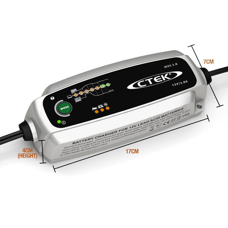 CTEK MXS 3.8 12V 3.8 Amp Smart Battery Charger Car Motorcycle Caravan Camper AGM Payday Deals