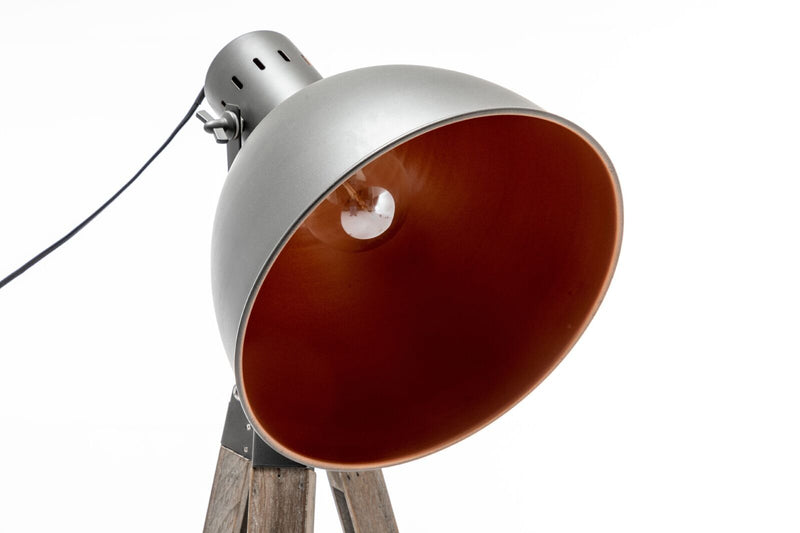 Cuba Retro LARGE Floor Lamp Tripod Industrial Modern Adjustable Wood Frame Payday Deals