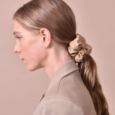 Culturesse Aveline Leather Scrunchie (Tan Large) Payday Deals