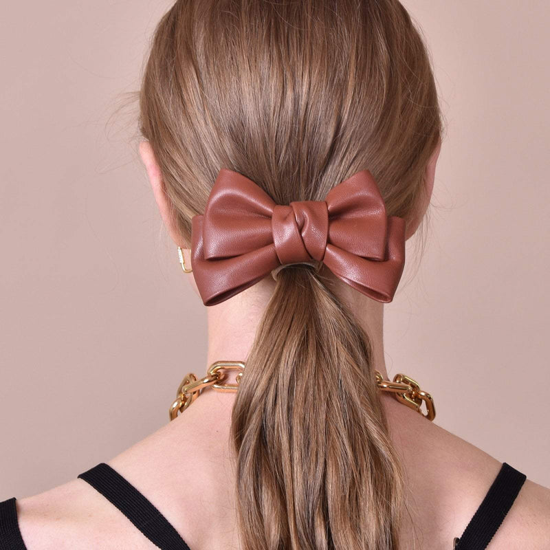 Culturesse Charlotte Bow Tie Hair Clip (Brown) Payday Deals