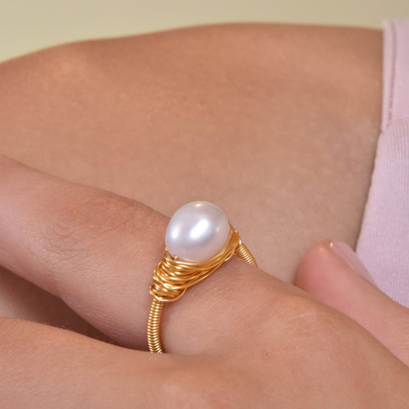 Culturesse Coraline Freshwater Pearl Open Ring Payday Deals