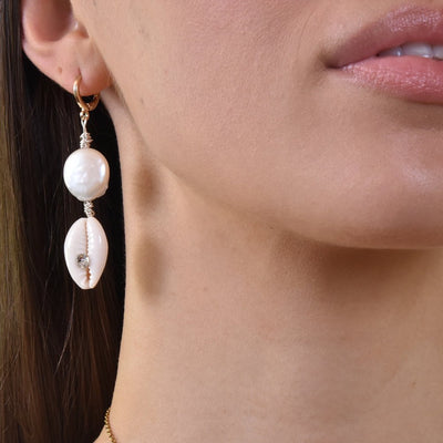 Culturesse Estere Runway Shell Drop Earrings Payday Deals