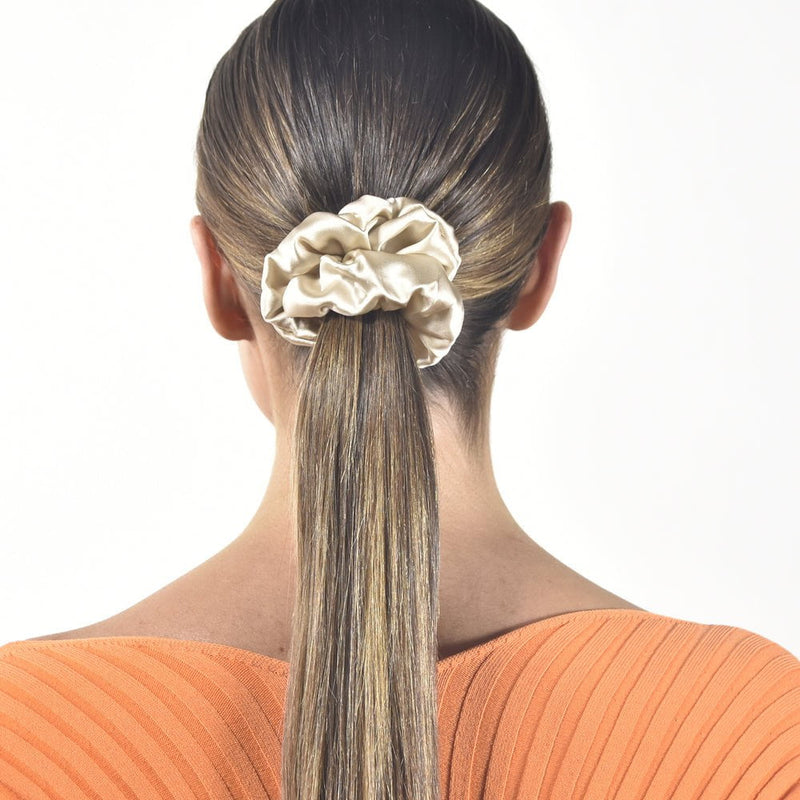Culturesse Laurie Mulberry Silk Scrunchie (Champagne) Payday Deals