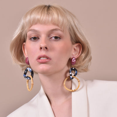 Culturesse Leandre Modern Loop Earrings Payday Deals