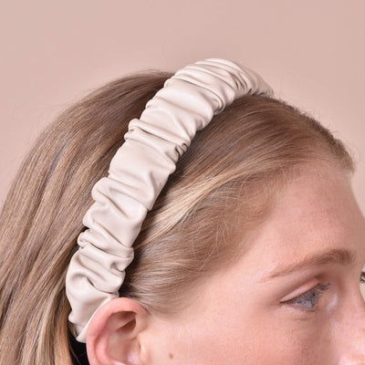 Culturesse Tallulah Scrunched Headband (Beige) Payday Deals