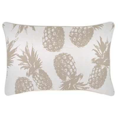 Cushion Cover-With Piping-Pineapples Beige-35cm x 50cm Payday Deals