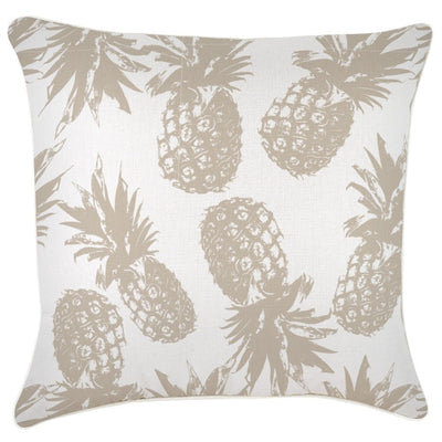 Cushion Cover-With Piping-Pineapples Beige-60cm x 60cm Payday Deals
