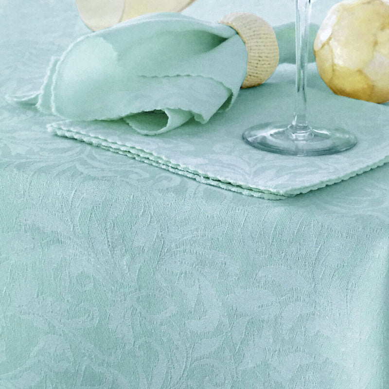 Damask Embossed Tablecloth 160 x 260 cm Light Turquoise Payday Deals