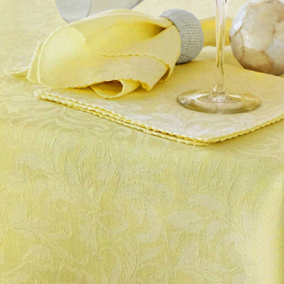 Damask Embossed Tablecloth 180 x 180 cm Sunshine