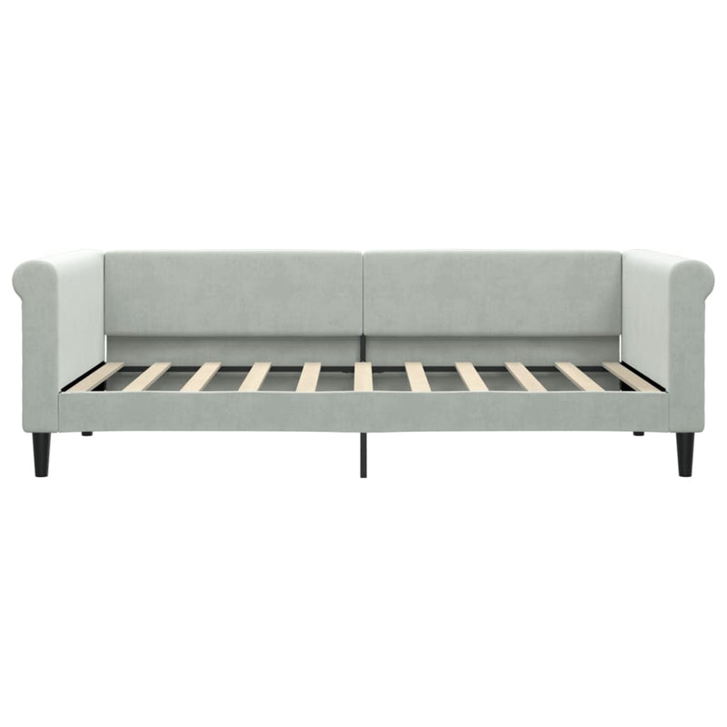 Daybed with Trundle and Drawers Light Grey 90x190 cm Velvet Payday Deals