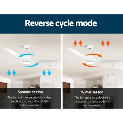 Devanti 64'' DC Motor Ceiling Fan With Light LED Remote Control Fans 3 Blades Payday Deals