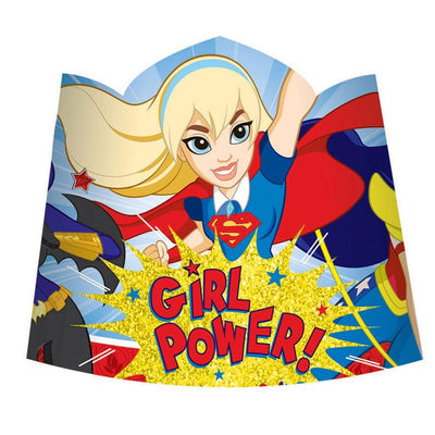 DC Superhero Girls Paper Tiaras Party Hats 8 Pack