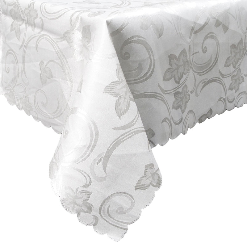 Deco White Luxury Jacquard Tablecloth 150 x 220 cm Payday Deals