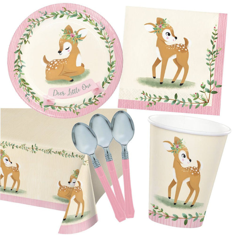Deer Little One- 8 Guest Deluxe Tableware Party Pack Payday Deals